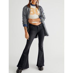 NWT Free People Denim Super Flare V2 / Moonless Night